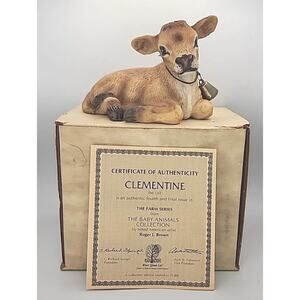 Vtg 1980 River Shore Porcelain Figurine Clementine the Calf IB COA U238